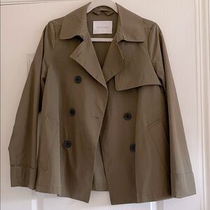 EVERLANE Khaki Double-Breasted Coat